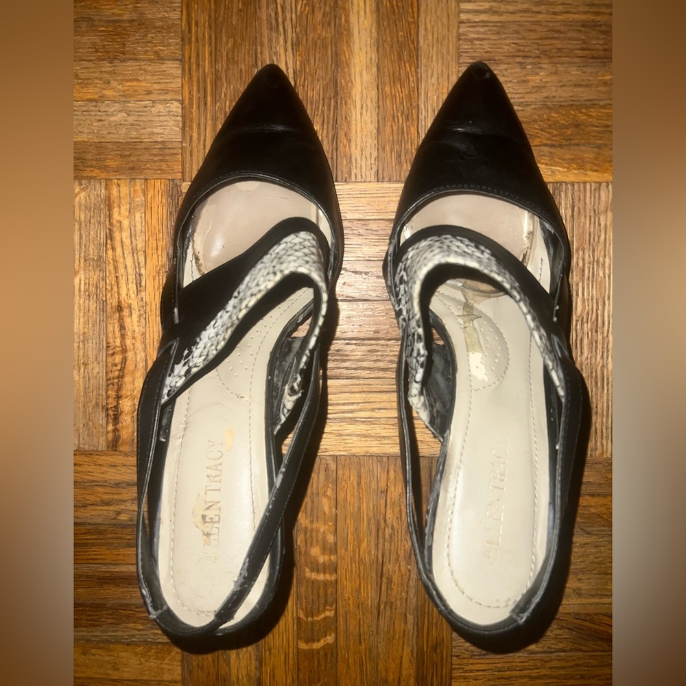 Ellen Tracy Black and White Heels